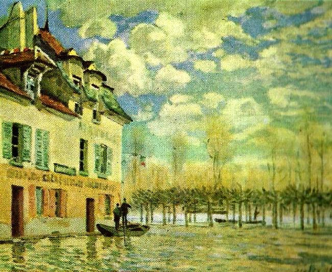 Alfred Sisley oversvamning i port china oil painting image